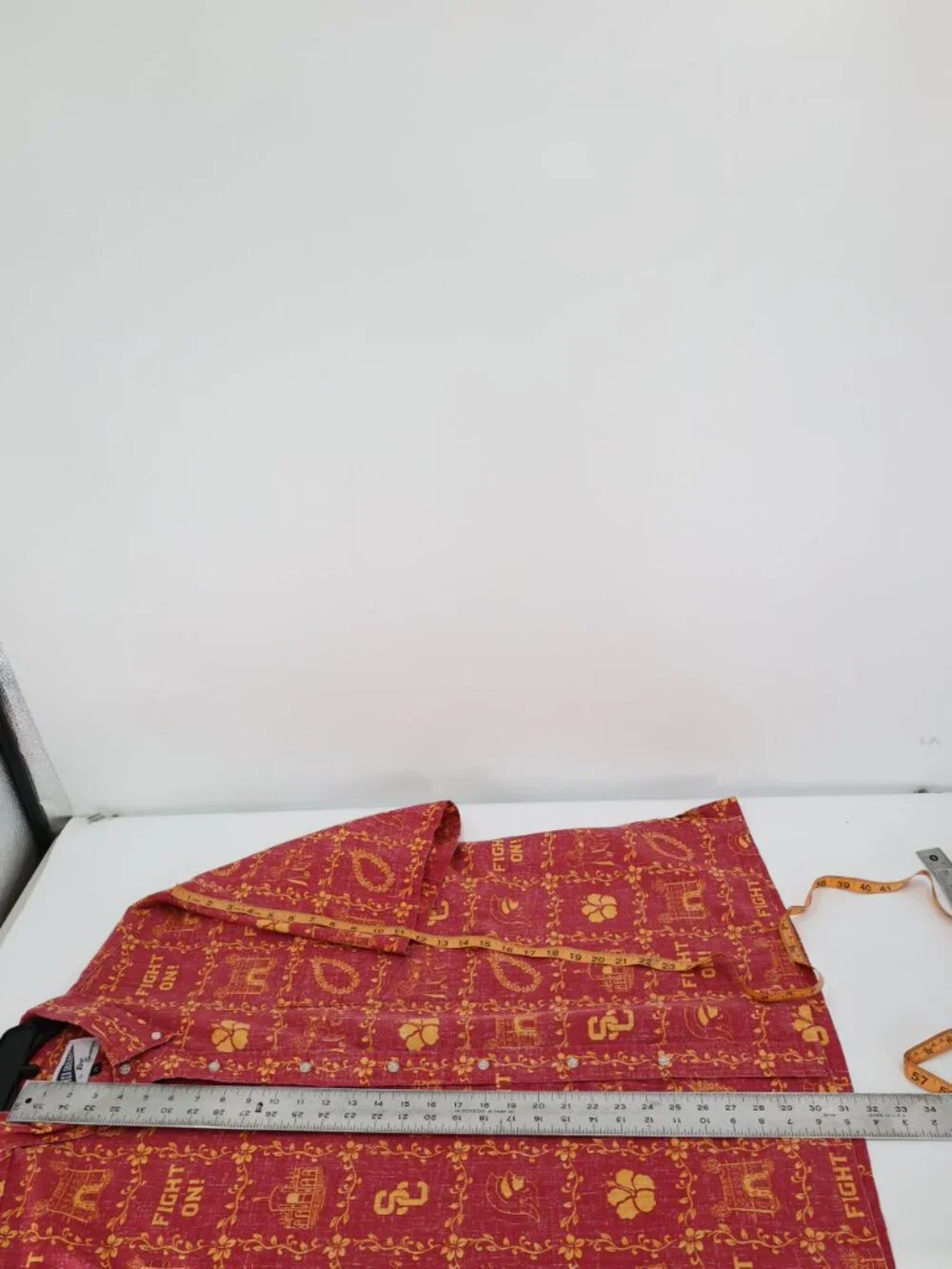 Reyn Spooner Hawaiian Shirt Mens XL university USC Fight On Trojans Football - Picture 11 of 15
